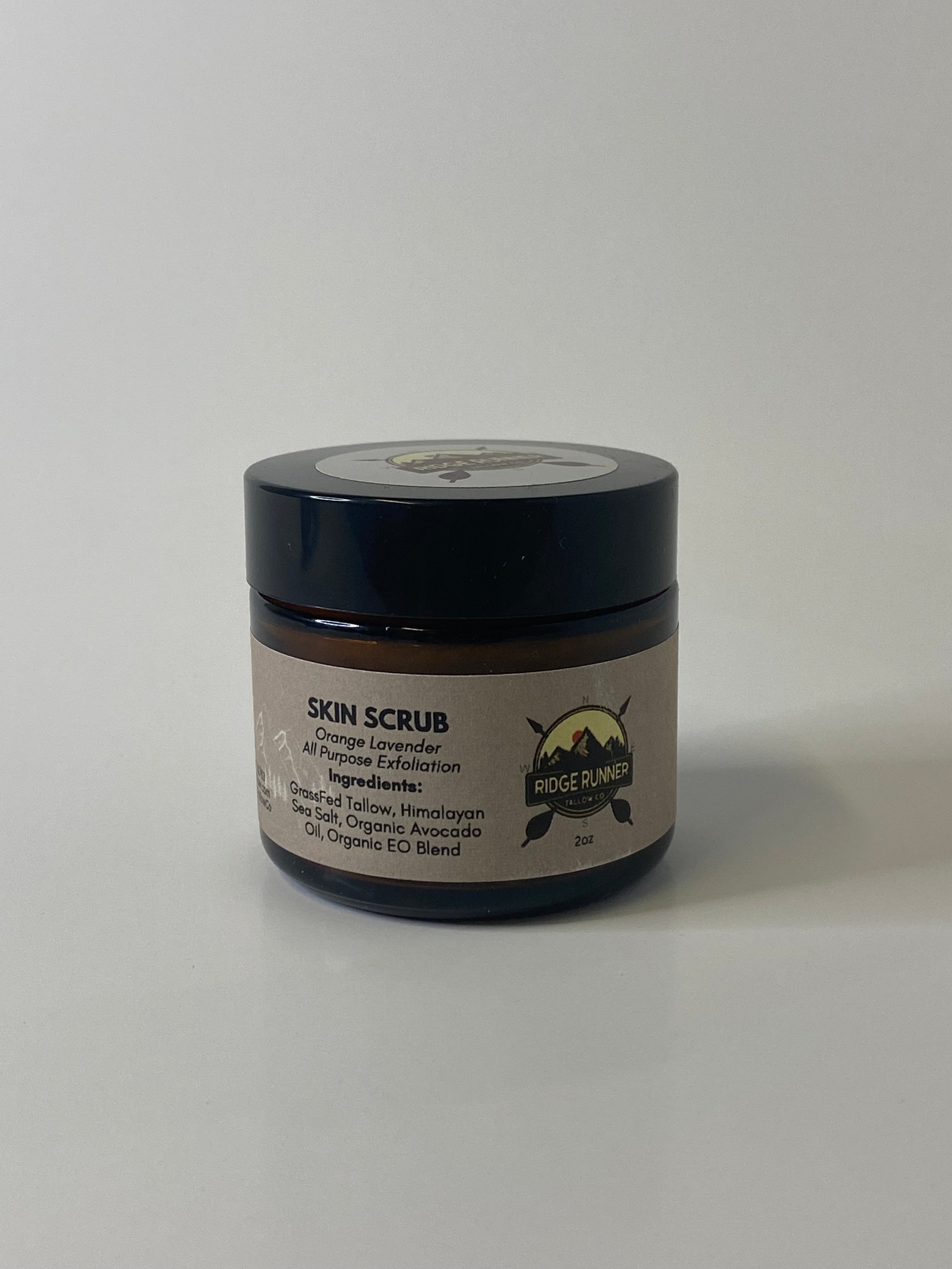 Tallow Based Skin Scrub, side view