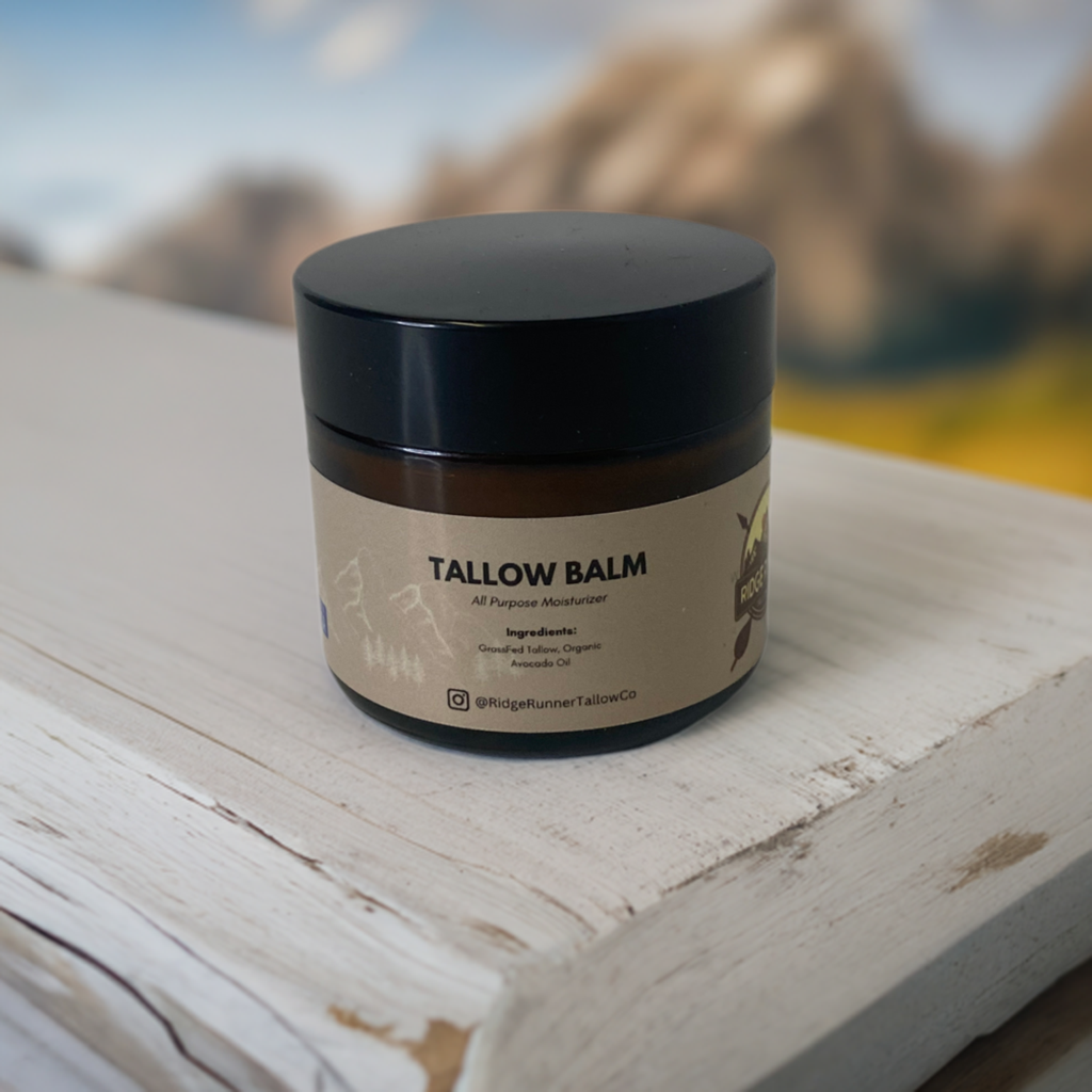 whipped tallow balm, wood rail 