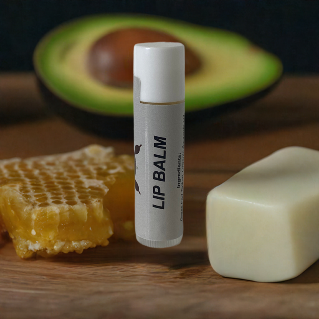 tallow lip balm, honeycomb 